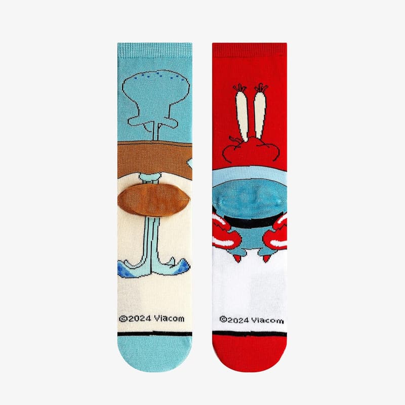 Kids' Nickelodeon Socks - SpongeBob & TMNT Crew Size 7-10