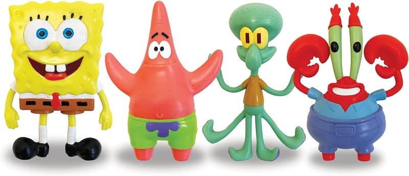 Spongebob Squarepants Bendable Action Figures - Great Birthday Gift for Kids