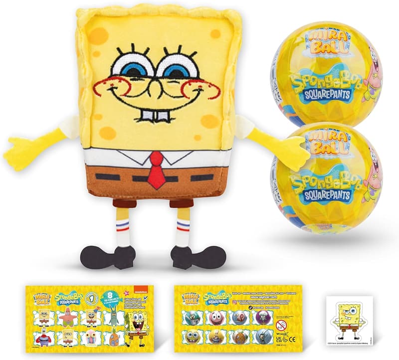 Spongebob Expandable Plush Toys with Surprises for Kids (2-Pack)