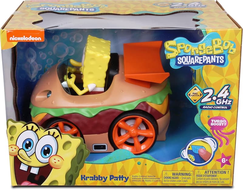 SpongeBob Krabby Patty RC Vehicle with Lights & Turbo Boost