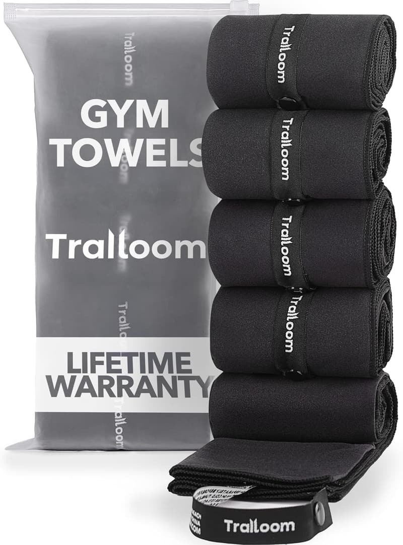 Quick-Dry Microfiber Workout Towels - Set of 5 for Gym Use