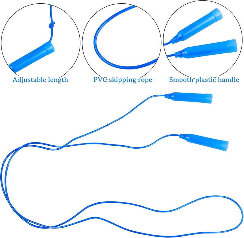 Adjustable Colorful Jump Rope Set for Kids - 10 Pack