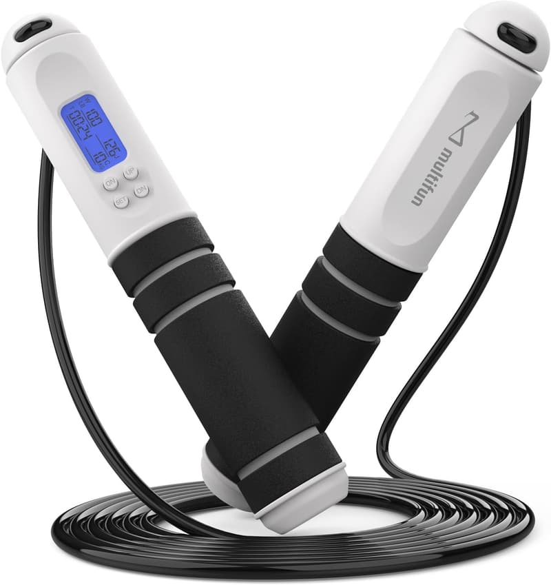 Adjustable Digital Jump Rope with Calorie Counter for Fitness