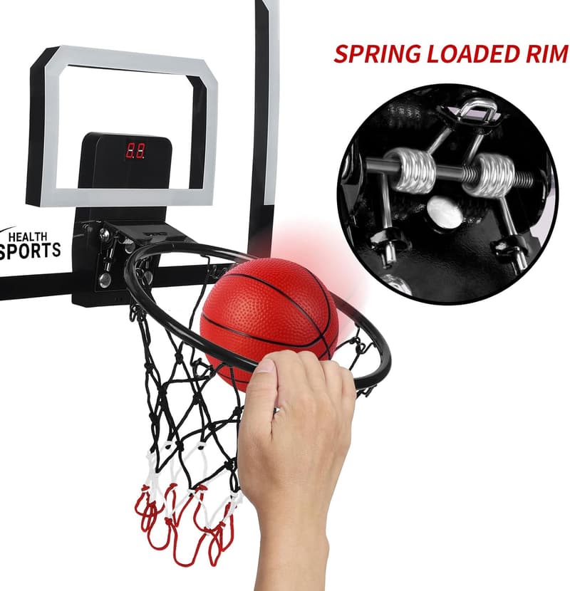 Mini Indoor Basketball Hoop with Electronic Scoreboard - 17