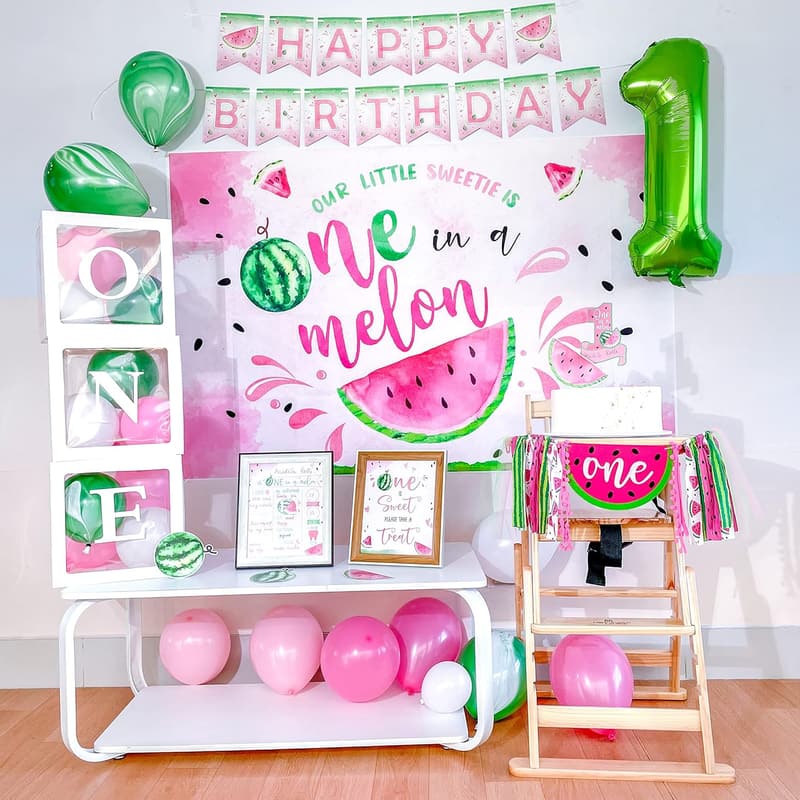 One in a Melon First Birthday Party Decorations Set