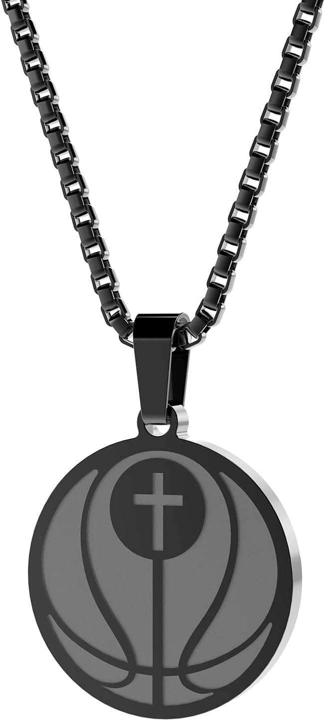 Athletes Necklace with Inspiring Bible Quote for Men