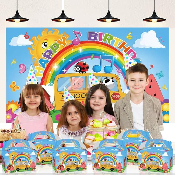 Cartoon Melon Birthday Party Supplies for Kids - 12pcs Set