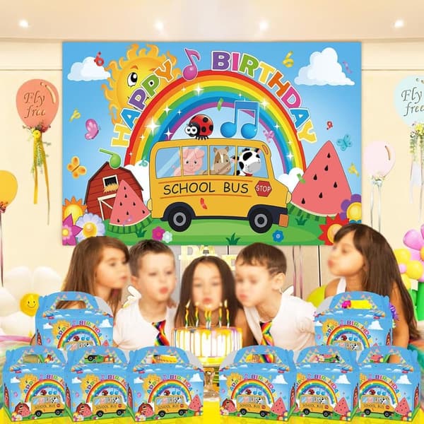 Cartoon Melon Birthday Party Supplies for Kids - 12pcs Set