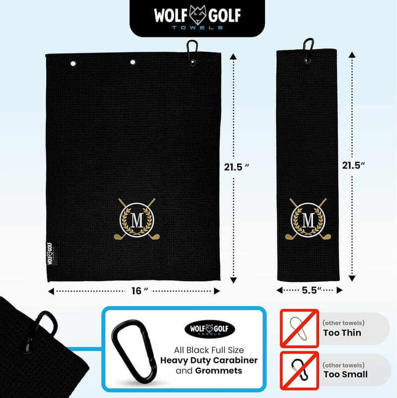 Personalized Monogrammed Golf Towels for Men and Women