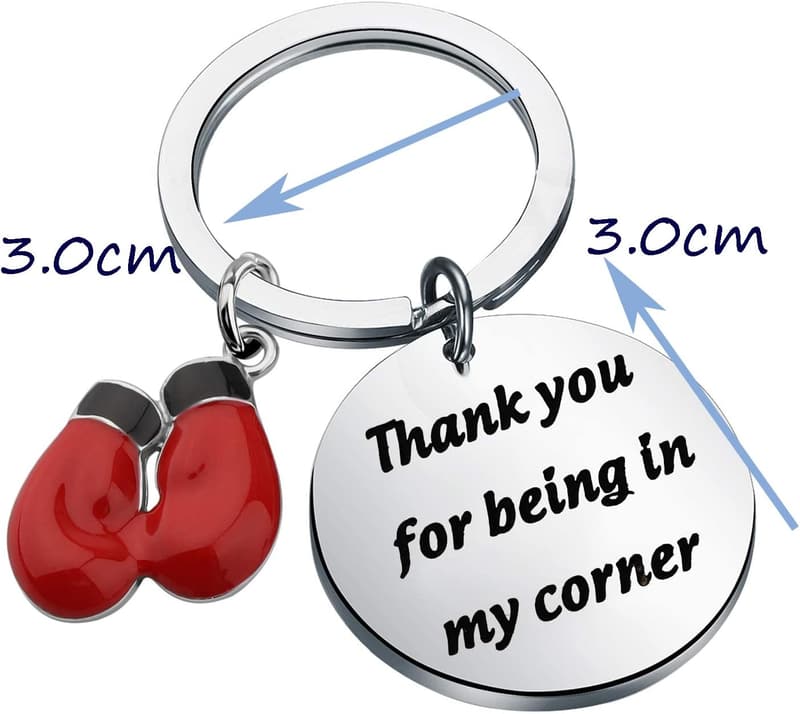 Boxing Coach Keychain - Red Gloves Sports Gift