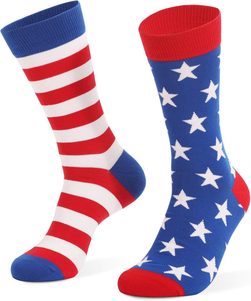 4th of July American Flag Socks for Men & Frauen