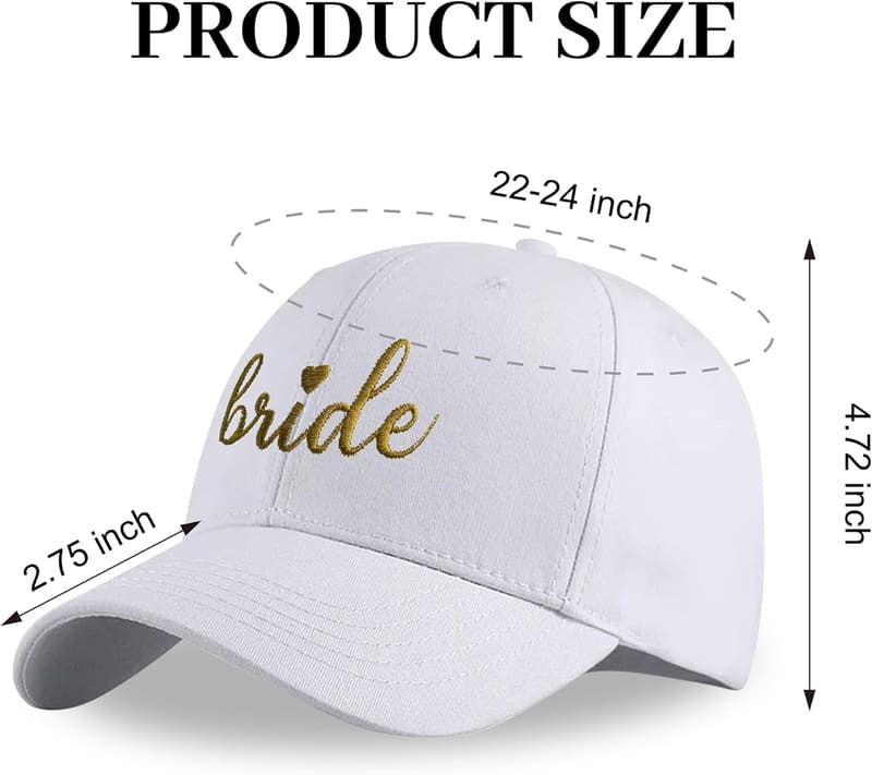 Bachelorette Party Cotton Baseball Hat Set - Adjustable Caps