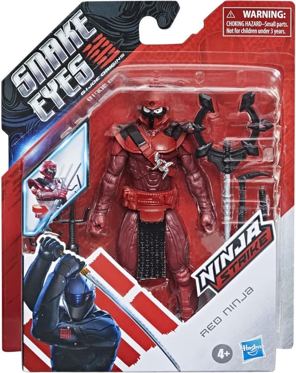 Red Ninja Action Figure Collectible Toy for Kids Ages 4+