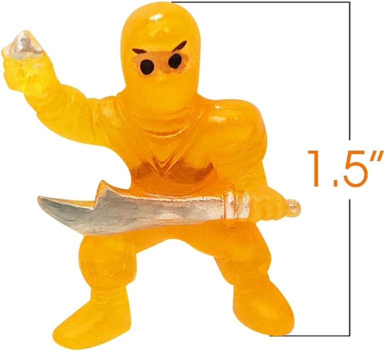 Mini Ninja Action Figures Pack - 48 Assorted Colors & Poses