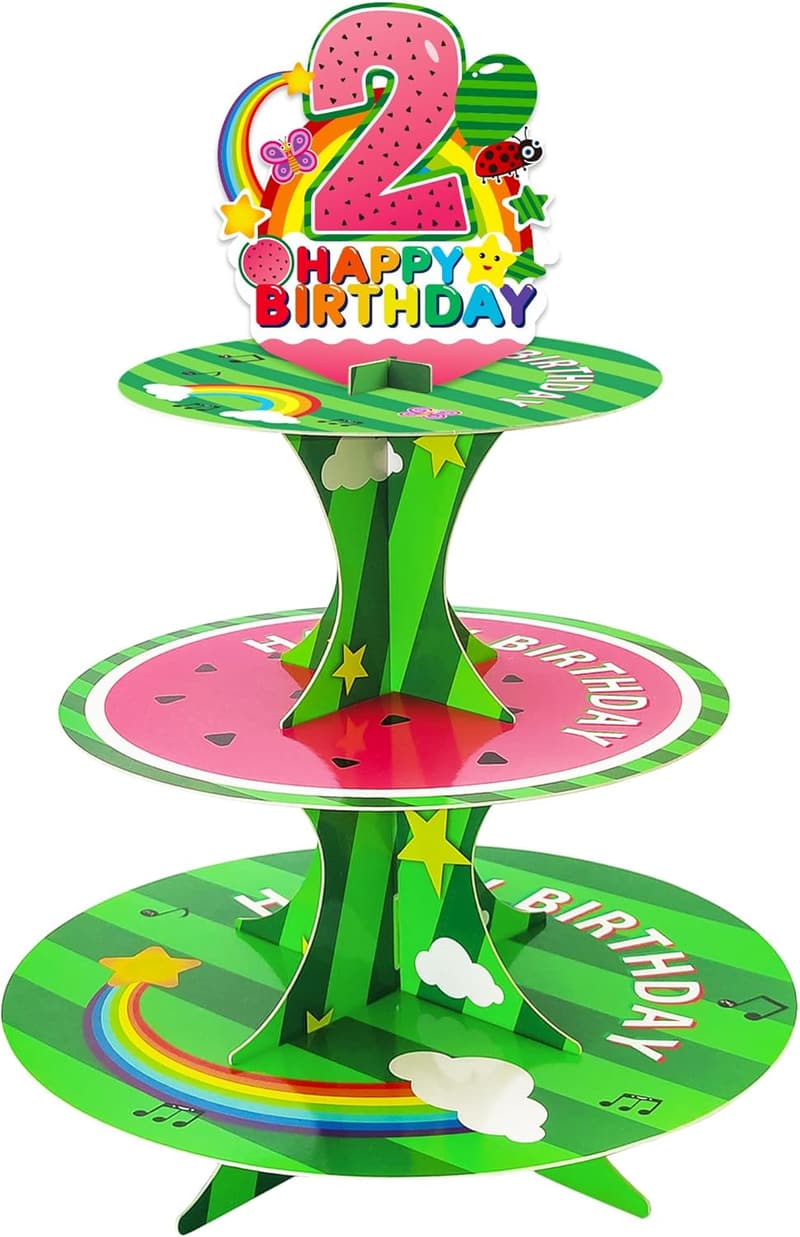 Kids' Birthday Cupcake Stand - Nabenkalu Cmelons Theme