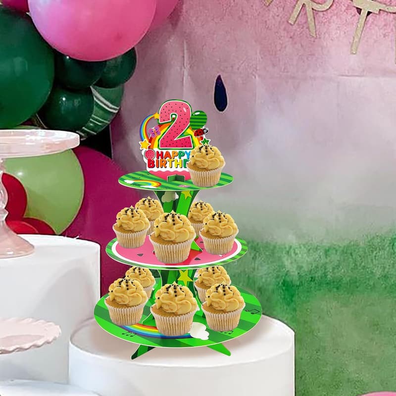 Kids' Birthday Cupcake Stand - Nabenkalu Cmelons Theme