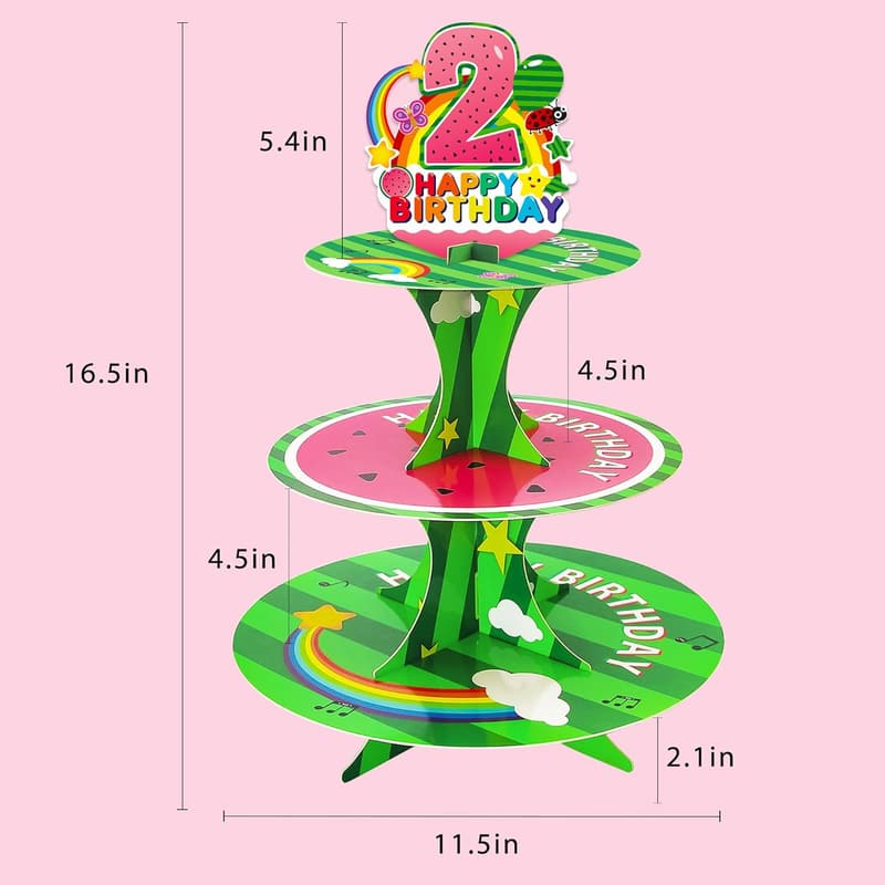 Kids' Birthday Cupcake Stand - Nabenkalu Cmelons Theme