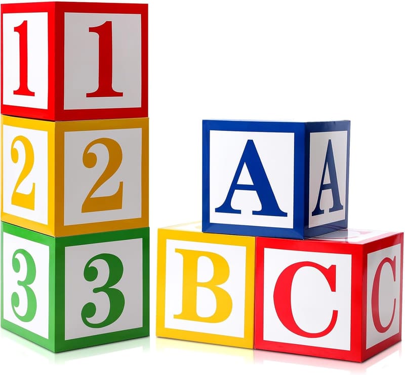 Back to School ABC 123 Party Decorations - 6 Pcs Balloon Set