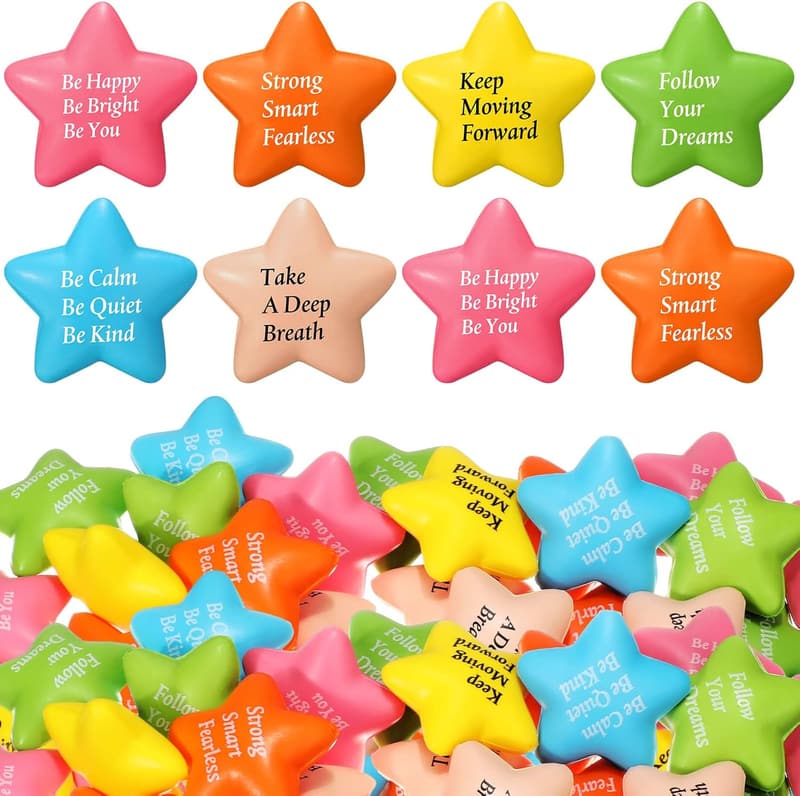 Colorful Motivational Stress Balls for Office Anxiety Relief