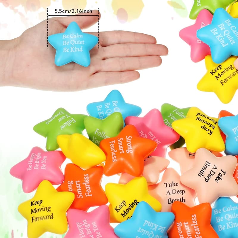 Colorful Motivational Stress Balls for Office Anxiety Relief