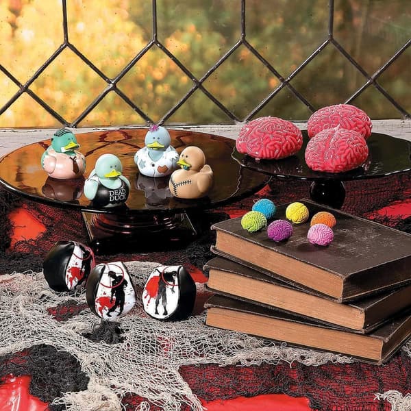 Halloween Brain-Shaped Erasers - Set of 24 for Classrooms