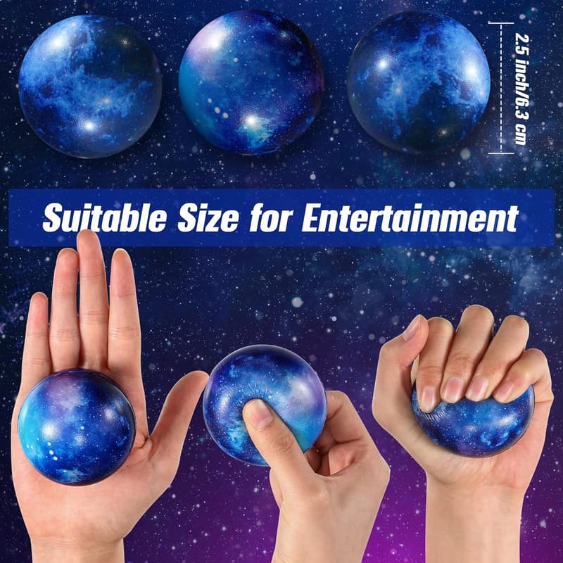 Galaxy Stress Balls - 30 Pack for Party Favors & Stress Relief