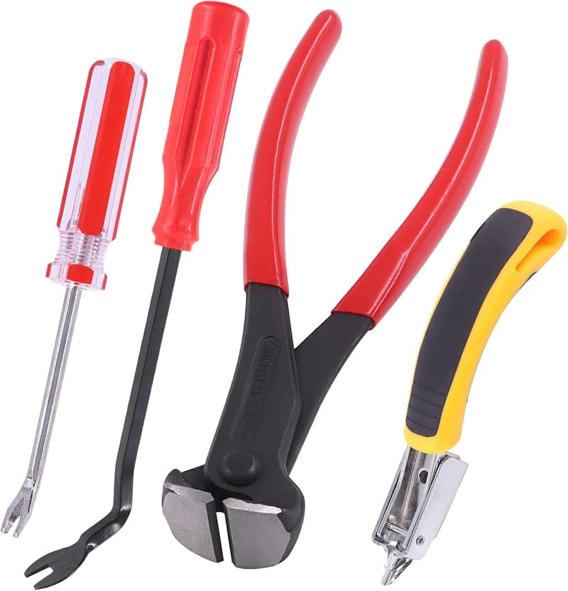 Nail Puller and Staple Remover Tool Set for Furniture Repair