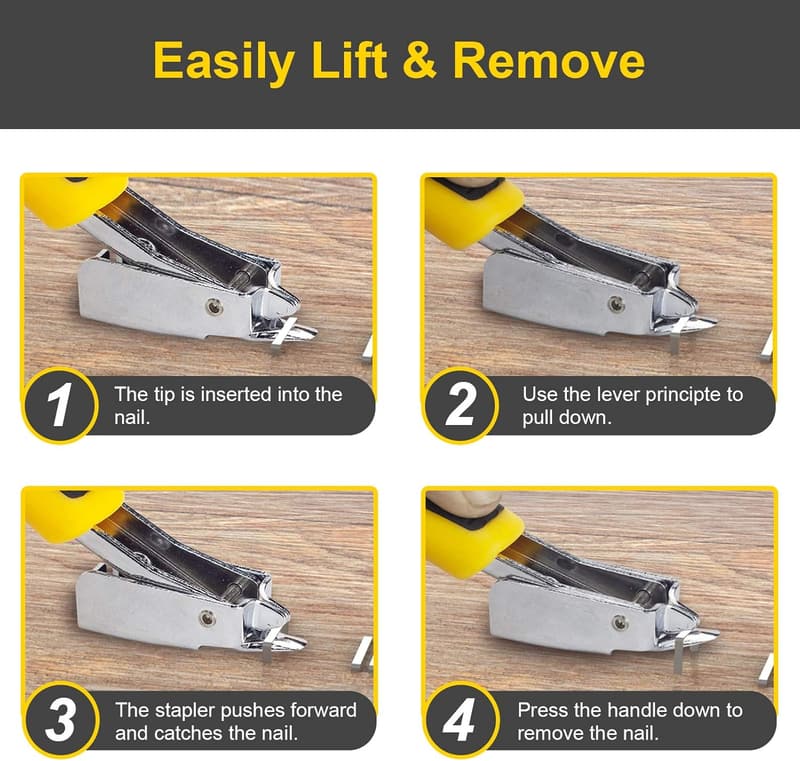 Heavy-Duty Ergonomic Staple Remover Tool for Upholstery