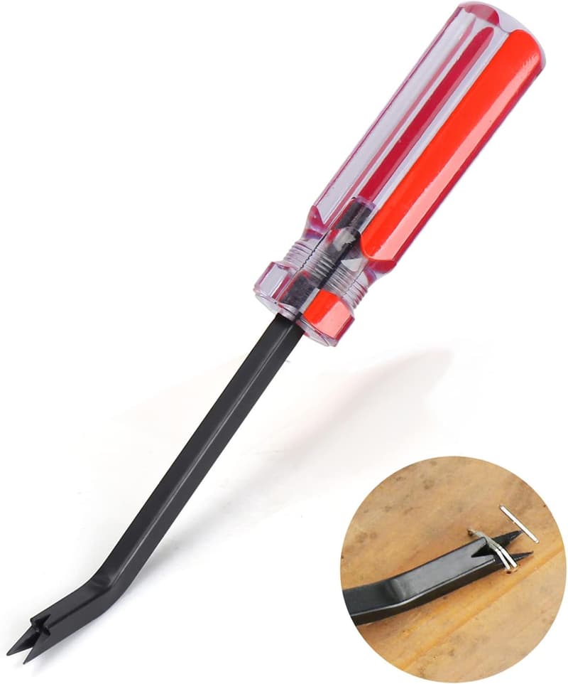 Upholstery Staple Remover with Double Prongs Design