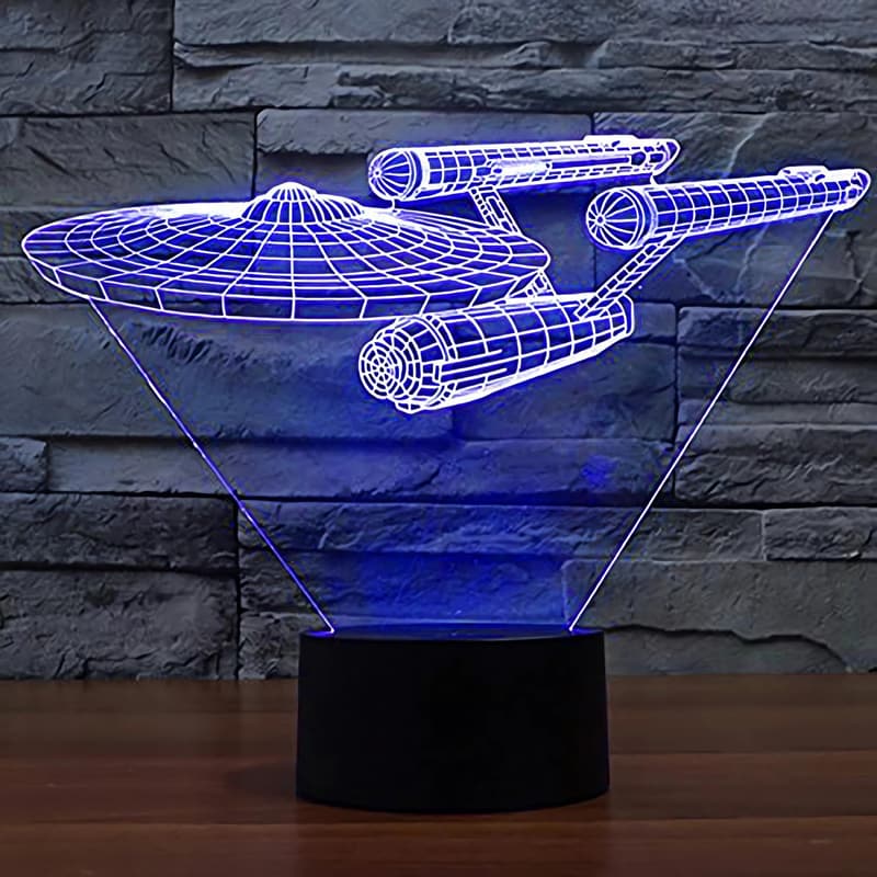 Multi-Colored Touch-Controlled 3D Optical Illusion Desk Lamp