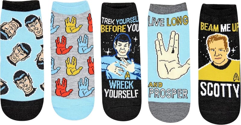Star Trek Spock Ankle Socks 5-Pack for Women