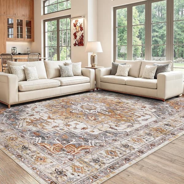 Vintage Soft Washable Area Rug 8'x10