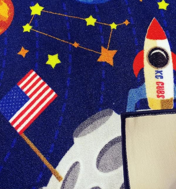 Space Safari Educational Area Rug for Kids' Playroom (3' 3