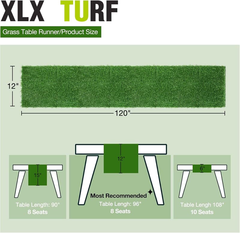 Golf Theme Artificial Turf Table Runner - 12