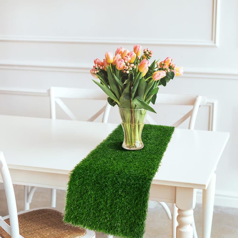 Golf Theme Artificial Grass Table Runner, 12 x 108 Inch