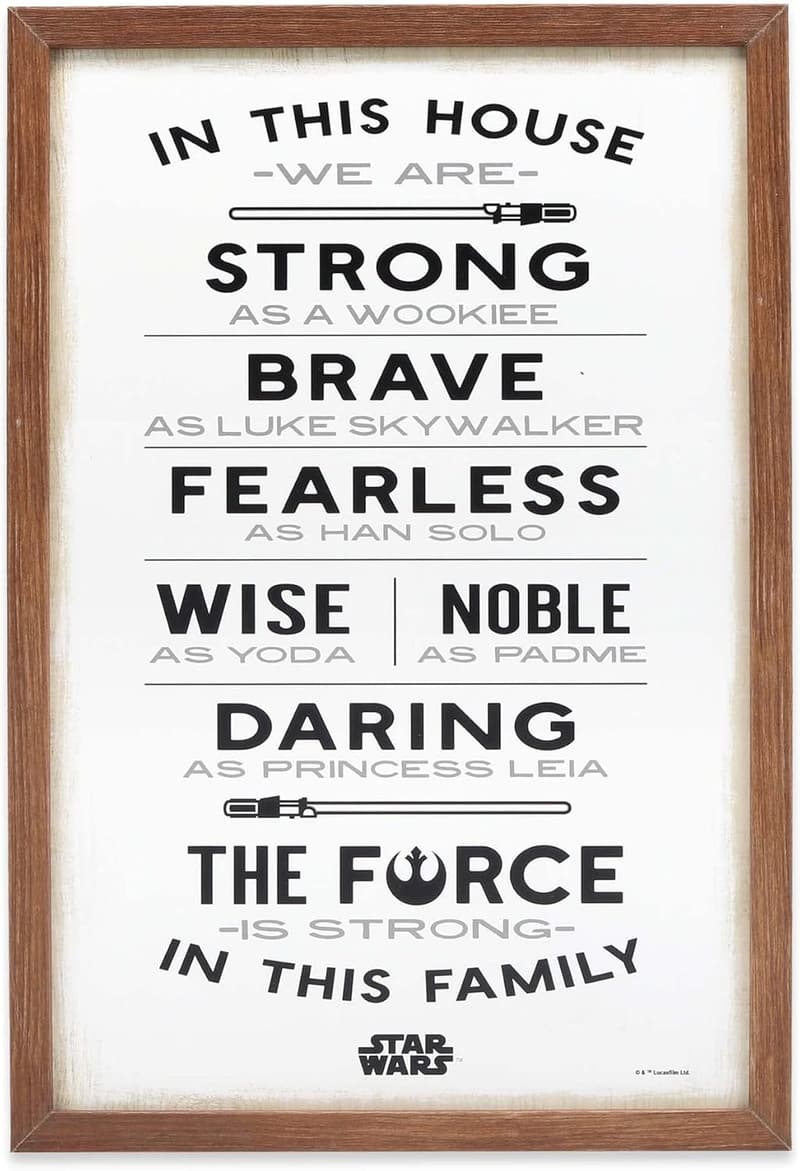 Star Wars Family Rules Wall Decor for Living Room or Man Cave