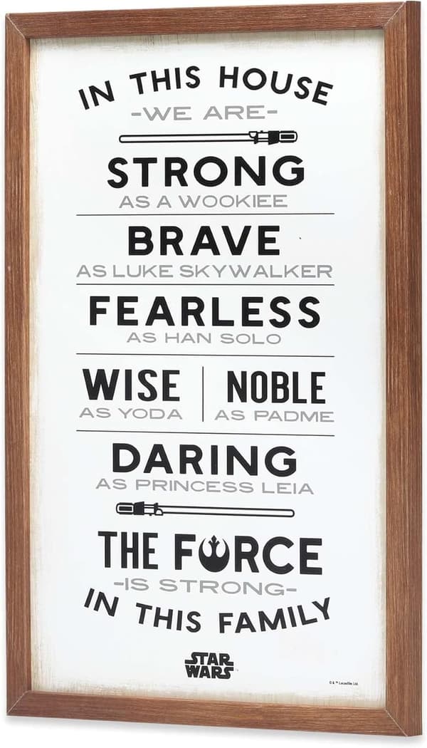 Star Wars Family Rules Wall Decor for Living Room or Man Cave