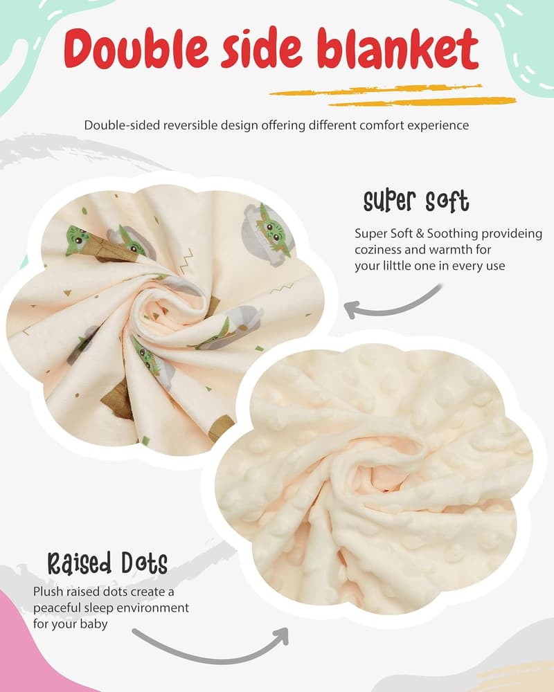 Baby Yoda Plush Blanket for Infant Gifts - Soft & Cozy