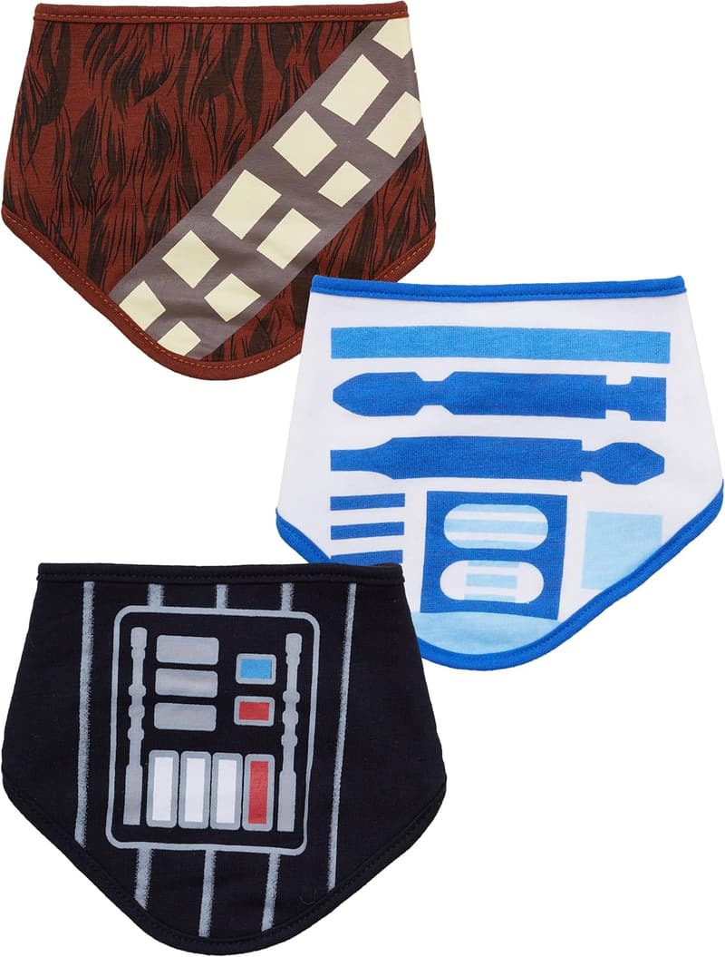STAR WARS Baby Boys' Bandana Bibs - 3 Pack for Teething