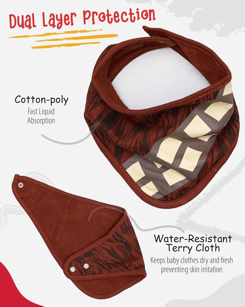 STAR WARS Baby Boys' Bandana Bibs - 3 Pack for Teething
