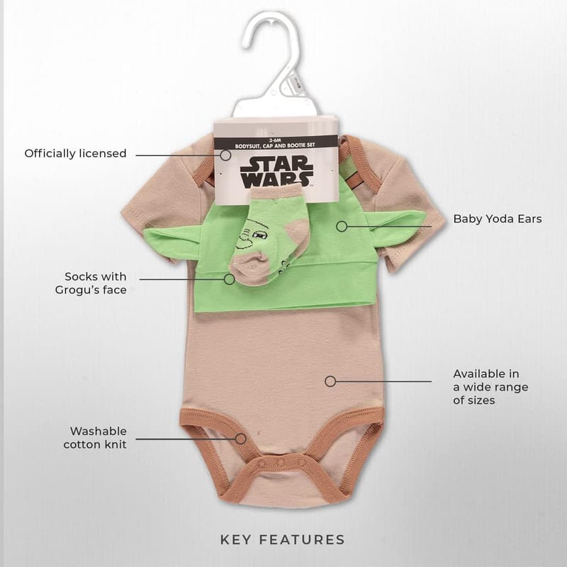 Star Wars Baby Boys Clothing Set - 3-Piece Gift Set