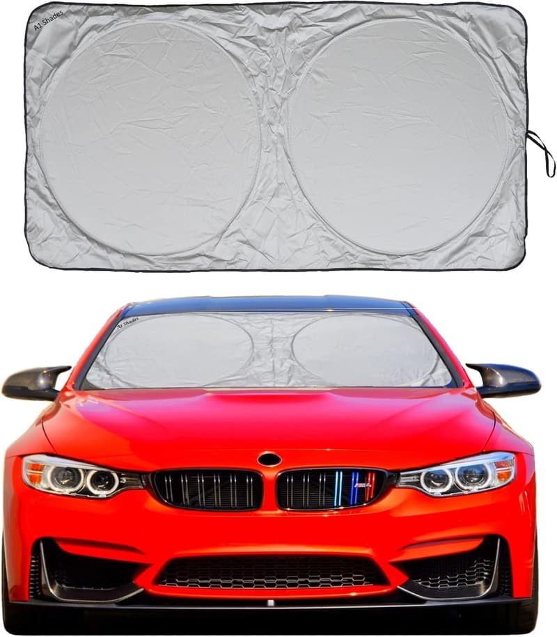 Retractable Car Sun Shade with Storage Pouch