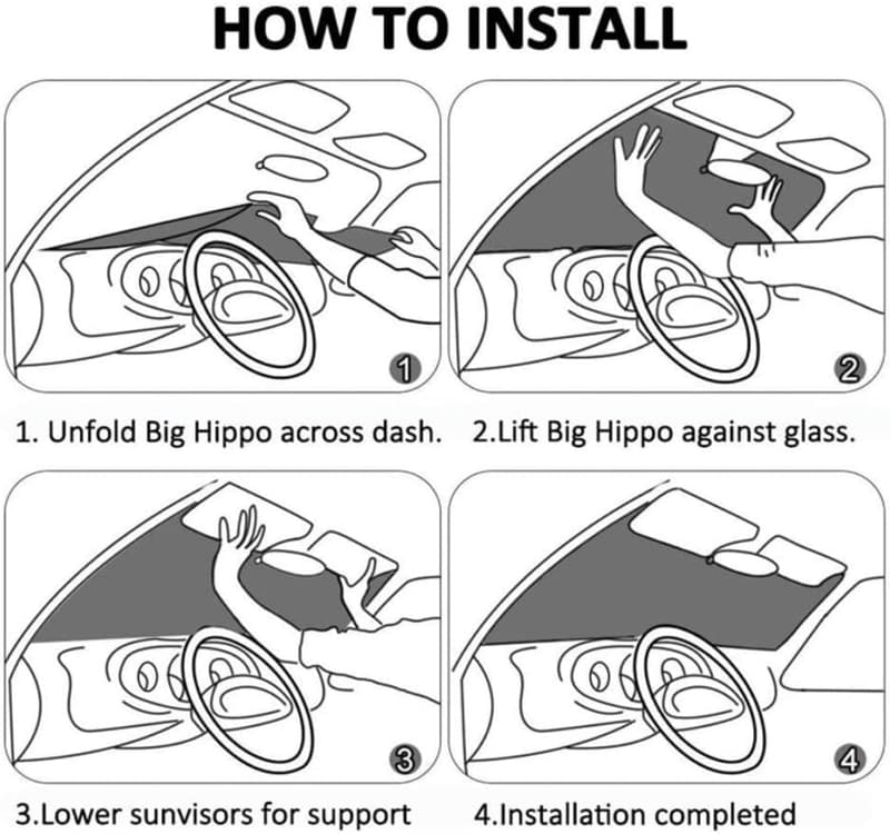 Gothic Skull Sunshade – UV-Blocking Car Windshield Protector