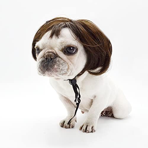 Halloween Pet Wigs for Dogs and Cats - Black Brown Cosplay