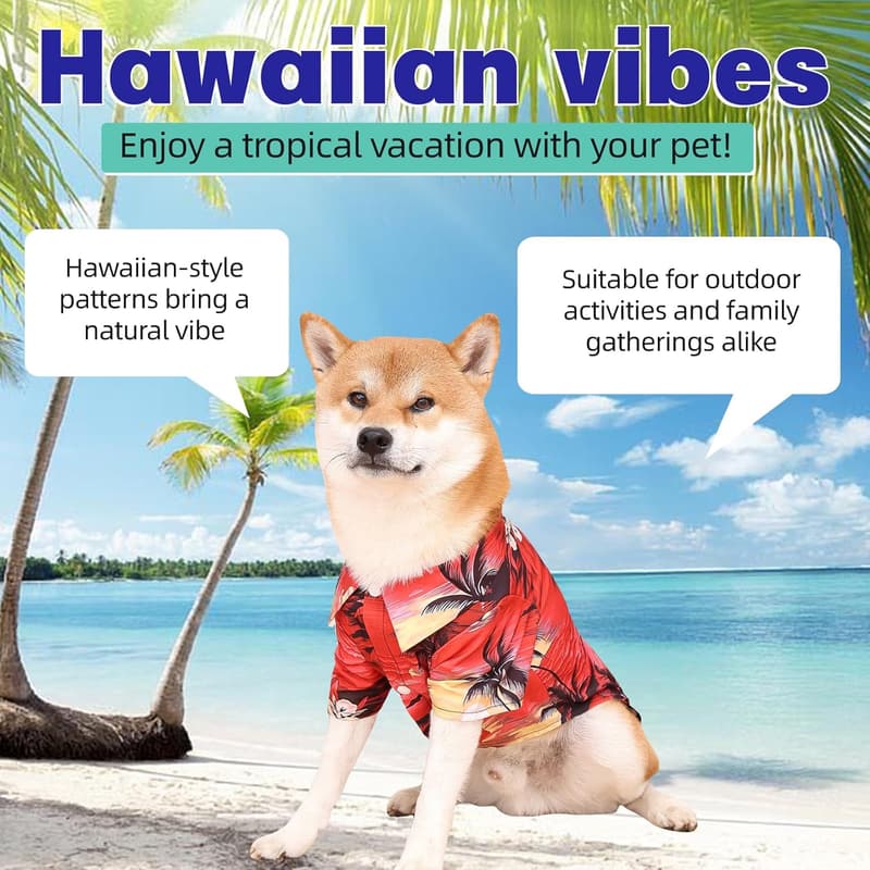 Hawaii Dog Shirts for Small to Large Dogs