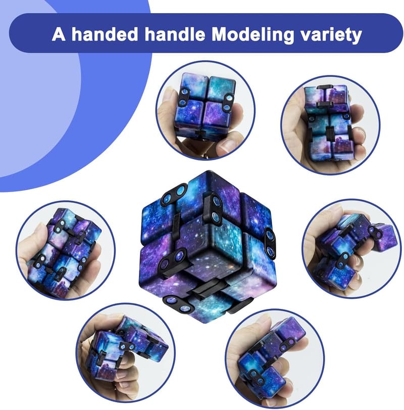 Pocket-Sized Infinity Cube Fidget Toy for Stress Relief