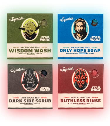 Star Wars Men's Natural Soap Collection - 4 Pack Bundle
