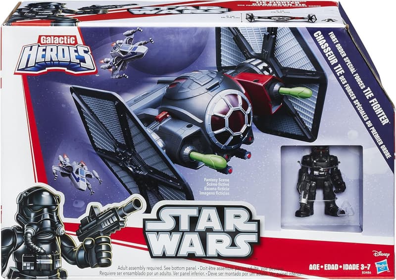 Star Wars Galactic Heroes Tie Fighter Action Figure with Pilot