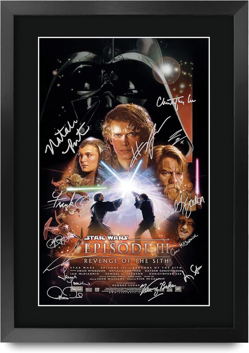 Star Wars Episode III Cast Framed Autographed Poster
