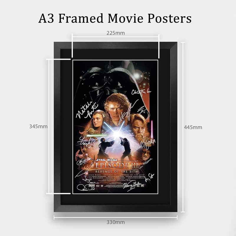 Star Wars Episode III Cast Framed Autographed Poster